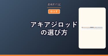 アキアジロッドの選び方｜長さ・硬さ・ルアー負荷はここで決まる