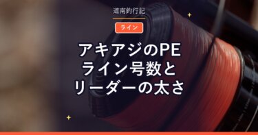 アキアジのPEライン号数とリーダーの太さ｜早見表つき