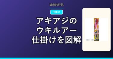 アキアジのウキルアー仕掛けを図解｜上から順にパーツを解説