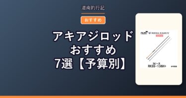 アキアジロッドおすすめ7選【予算別】｜1万円台から専用モデルまで