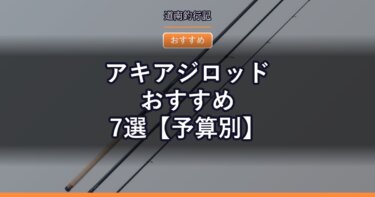アキアジロッドおすすめ7選【予算別】｜1万円台から専用モデルまで