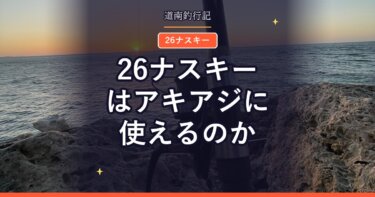 26ナスキーはアキアジに使えるのか｜4000とC5000XG、どっちを選ぶべきか