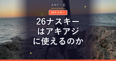 26ナスキーはアキアジに使えるのか｜4000とC5000XG、どっちを選ぶべきか