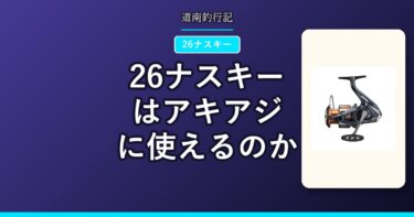 26ナスキーはアキアジに使えるのか｜4000とC5000XG、どっちを選ぶべきか