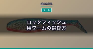 ロックフィッシュ用ワームの選び方｜ソイ・アイナメで最初にそろえる3つの形
