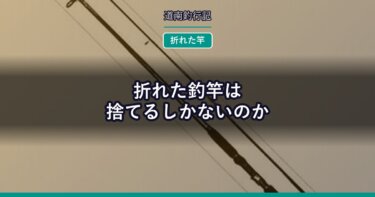 折れた釣竿は捨てるしかないのか｜折れた場所で選択肢が変わる