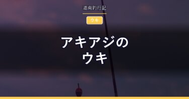アキアジのウキ｜遊動式と固定式の違いと使い分け