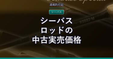 シーバスロッドの中古実売価格｜買取に出す前に見ておく相場