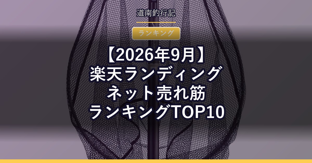 【2026年9月】楽天ランディングネット売れ筋ランキングTOP10