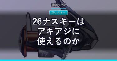 26ナスキーはアキアジに使えるのか｜4000とC5000XG、どっちを選ぶべきか