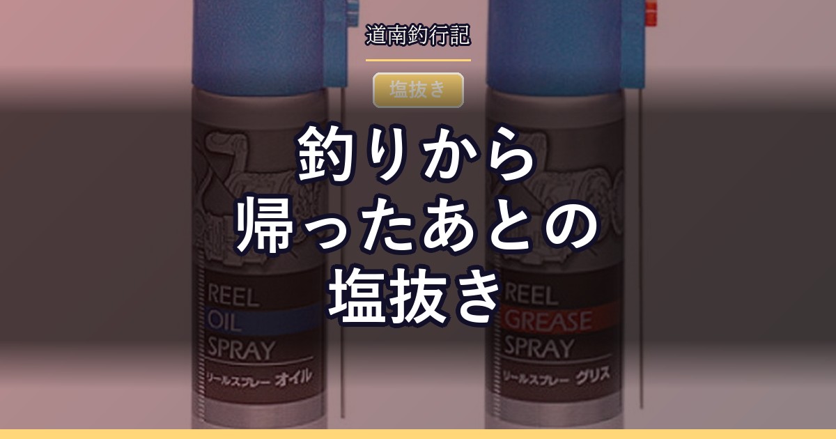 釣りから帰ったあとの塩抜き