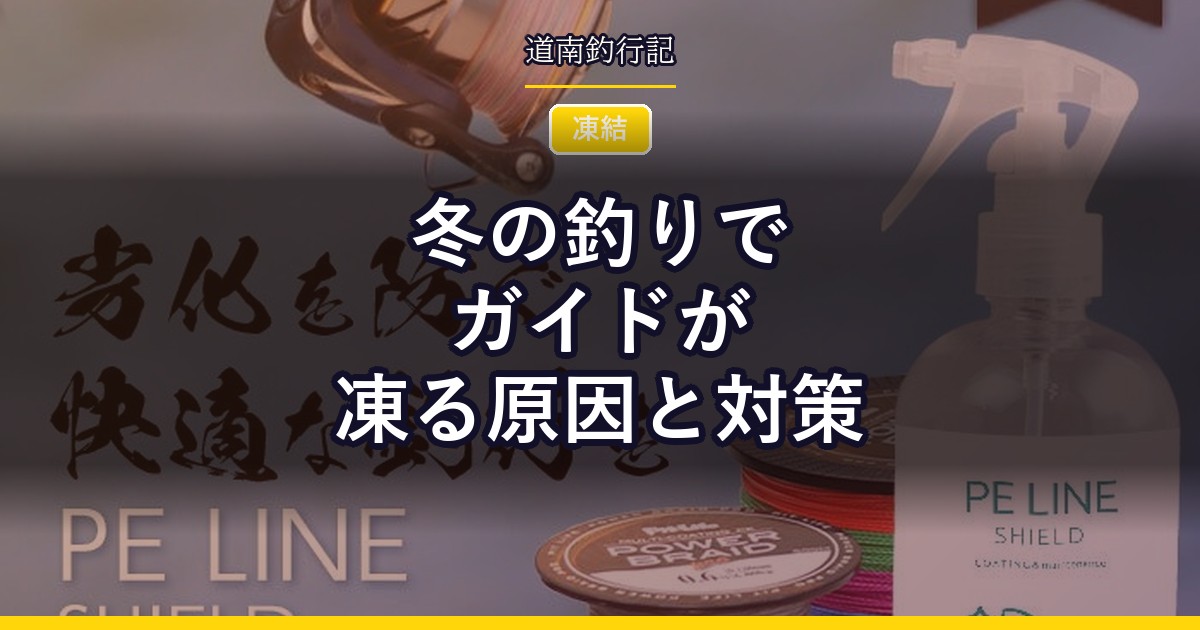 冬の釣りでガイドが凍る原因と対策